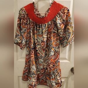 Colorful Paisley Print Dress